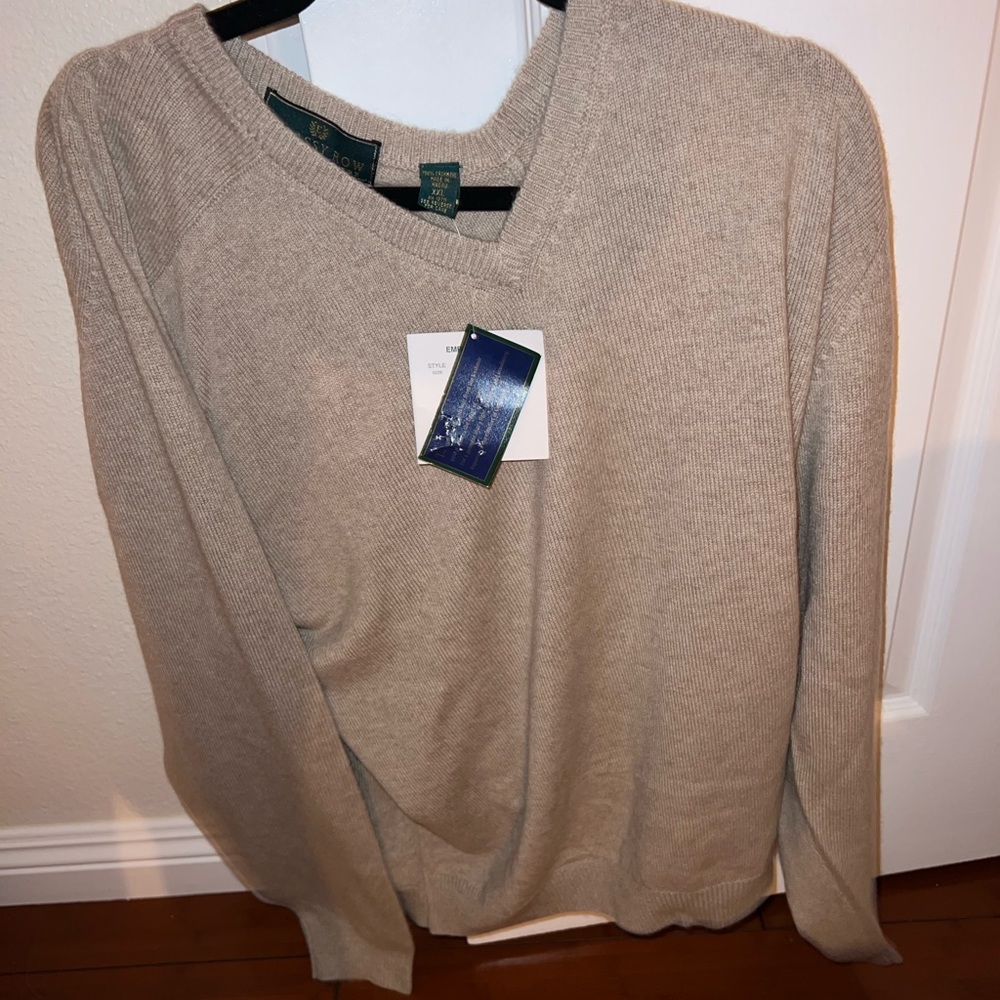 Embassy Row Beige Sweater Brand New